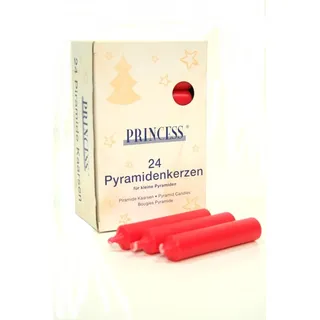 48 rote Pyramidenkerzen Adventskerze Marken Kerze Gies Princess Deko 75 x 14 mm
