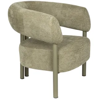 Loungesessel Heels Zuiver in Grün mit Metallgestell fürs Wohnzimmer