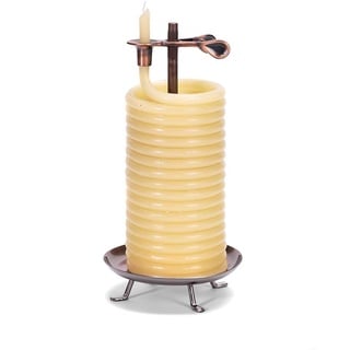 Candle by the Hour 80 Stunden vertikale Kerze, umweltfreundlich, natürliches Bienenwachs mit Baumwolldocht, Duftfrei