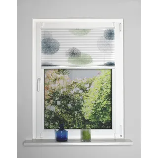 HOME WOHNIDEEN Plissee Rawlins 100 x 130 cm Fenstergröße (Velux) blau/grün/mehrfarbig