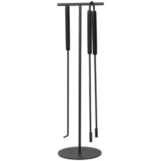 Blomus Kaminbesteck Ashi, Schwarz, Holz, Metall, 76 cm, Kleinmöbel, Kamine & Zubehör, Holzkörbe & Zubehör