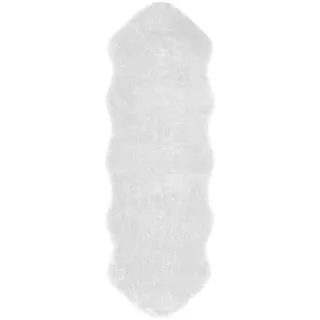 Andiamo Fellteppich ANDIAMO "Lamm Fellimitat" Gr. 11, weiß, B:55cm H:20mm L:160cm, Kunstfaser, Teppiche, Fellteppich, Kunstfell, besonders weich durch Microfaser, Kudenliebling