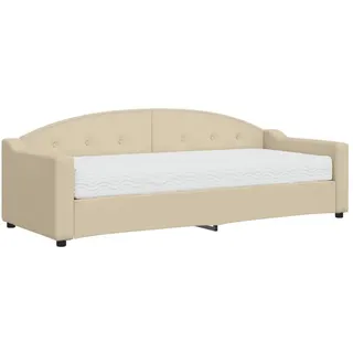 vidaXL Tagesbett mit Matratze Creme 80x200 cm