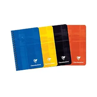 Clairefontaine Notizbuch Spezial Liniert Spiralbindung Nicht gelocht 180 Seiten 90 Blatt
