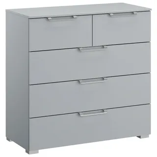 Novel Kommode, Hellgrau, Kunststoff, 5 Schublade(n) Schubladen, 80x81x42 cm, Blauer Engel, Goldenes M, BQ - Bündnis für Qualität, Made in Germany, Typenauswahl, Beimöbel erhältlich, stehend, in verschiedenen Größen Holzdekoren erhältlich, Wohnzimmer, Kommoden & Sideboards, Kommoden