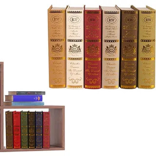 Zestivra Couchtisch Bücher,Vintage Antique Book Bronzing False Book Modell Fotografie-Requisiten-Buchdekoration Für Display, Büro Und Rustikale Heimdekoration