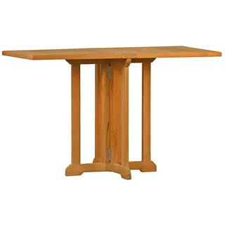 Kai Wiechmann Klapptisch Premium Teak Falttisch 120 x 60 cm als wetterfester Balkontisch, unbehandelter Doppel-Klappentisch aus Teak