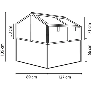 Vitavia Zola 127 x 89 x 135 cm Schwarz