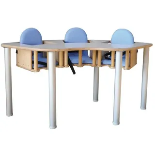 Krippen-Hochstuhl-Tisch Palucca - für 3 Krippenkinder