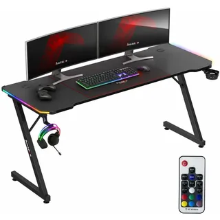 huzaro Hero 4.8 RGB Gaming-Tisch Schwarz PC