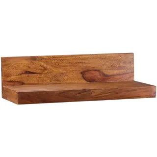 möbelando Wandregal Mumbai Massiv-Holz Sheesham Holzregal 60 cm Landhaus-Stil Hänge-Regal Echt-Holz Wand-Board Natur-Produkt