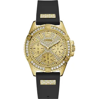 GUESS Frontier W1160L1 Damenuhr, - Schwarz/Goldfarben