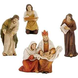 FADEDA 4X Passionsfiguren: Beschneidung Jesu/Höhe:9 cm/handbemalt/detailgetreue Krippen Figuren - Weihnachten Tisch Dekoration Krippe Zubehör