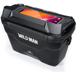 WILDMAN Reisetasche passend für Fahrradlenker mit Reißverschluss 3L (4"-7") XT8 schwarz - Schwarz