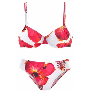 LASCANA Bügel-Bikini Damen weiß-bedruckt Gr.38 Cup F