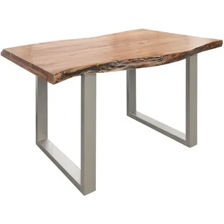 MASSIVMOEBEL24.DE FREEFORM 140 x 77 x 90 cm Akazie natur/beige
