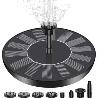 1,5-w-solar-gartenbrunnen – Verbesserte Version 2023 – Mit 6 Effekten – Solarpumpe Für Garten, Vogeltränke, Teich Und Aquarium