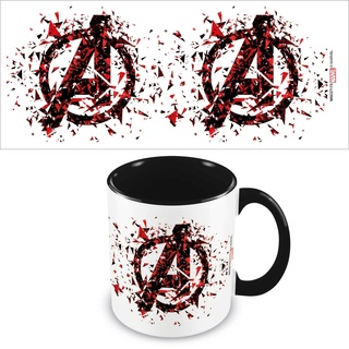 Pyramid International Marvel Avengers Tasse in Geschenkbox (zerbrochenes Logo-Design), 325 ml, Keramiktasse – Offizielles Merchandise-Produkt