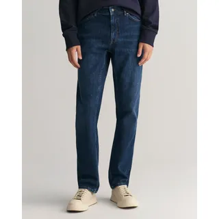 GANT Regular Fit Jeans Dark Blue Worn In 34 32