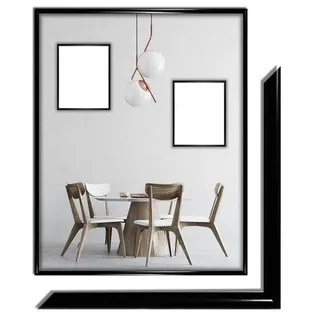 myposterframe Einzelrahmen Bilderrahmen Atlas, (1 Stück), 60x85 cm, Schwarz hochglanz, Kunststoff schwarz 60 cm x 85 cm