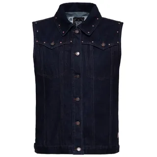 King Kerosin Jeansweste Ride Fast Die Last in Denim | Gr.: XXL