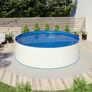 Pool Ø 3,00 x 1,50 m Folie blau 0,8mm EB Handlauf Style/Stahlmantelpool/Schwimmbecken/Stahlrahmen