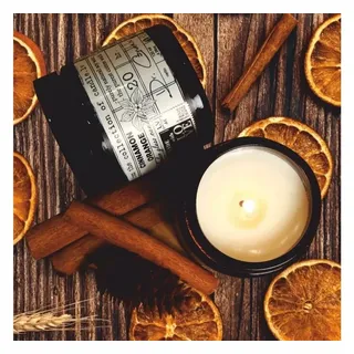 Feel Good Candle | Duftkerze im Glas | Windlicht | Kerze als Geschenk und zur Dekoration (Zimt - Orange, Hygge)
