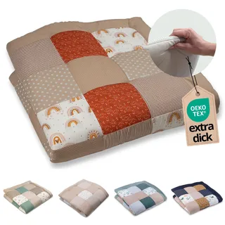 ULLENBOOM Krabbeldecke für Baby 140x140 cm – OEKO-TEX Materialien, Made in EU – Große Spieldecke Baby Gepolstert, Krabbelmatte, Krabbeldecke groß & Spielteppich