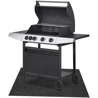 Tolletour Grillteppich, Grillmatte 90x120 Cm, Rutschfeste Unterlage Für Grill Und Outdoor-geräte, Ölbeständig, Bodenschutz Für Garten Und Terrasse