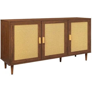 Riess Ambiente Retro Sideboard Vienna - 120cm - braun - Holzwerkstoff Wiener Geflecht Rattan - Kommode Schrank