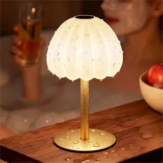 Hifree IP65 Duschlampe Wasserdicht, RGB-farbwechselnde Tischlampe Kabellos | Farbwechselndes Stimmungslicht, rutschfester Metallfuß, mattierter Schirm, feste Helligkeit, für Dusche, Wohnzimmer, Außen