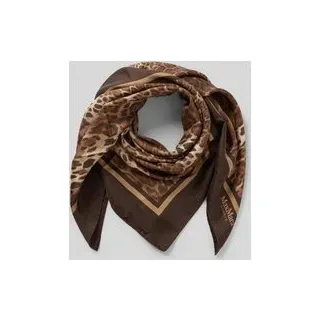 Seidenschal mit Animal-Print Modell 'AQUILA', Camel, 1