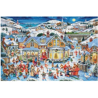 Xiangyin 1000-teiliges Weihnachtsmotiv-Puzzle, Cooles Weihnachts-Schneemann-Puzzle, Weihnachts-Schneemann-Feier-Puzzles, Puzzlespiel-Weihnachtsspielzeuggeschenke für Kinder Erwachsene