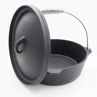 Dutch Oven Gusseisen Emailliert Feuertopf BBQ Schmortopf Gusstopf Bräter HAMSON