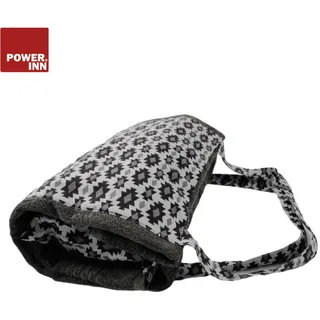 POWER INN Strandtuchtasche ca. 95x178cm | Anthrazit/Grau | Liegehandtuch 3 in 1