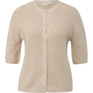 s.Oliver Halbarm-Strickjacke Beige 4XL