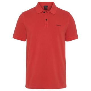 BOSS ORANGE Poloshirt Prime mit dezentem Logoschriftzug auf der Brust rot L