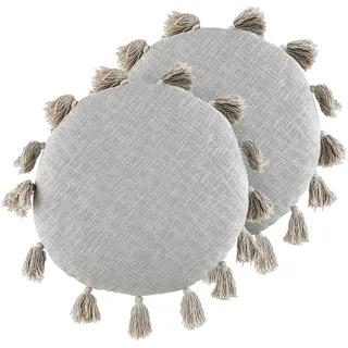 Beliani Dekokissen 2er Set MADIA 45 x 45 cm Grau