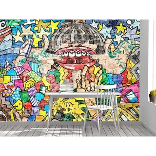 Graffiti Wanddekoration Tapete 400 x 300 cm