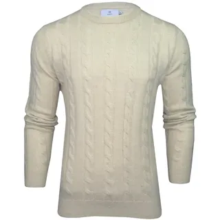 Xact Herren Strickpullover mit Zopfmuster – Warmer Rundhalspullover für Herbst & Winter, Weich & Atmungsaktiv - XL