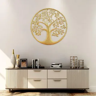 Generisch Baum des Lebens wanddeko Gold Baum Wanddekoration groß Lebensbaum Wandkunst für Wohnzimmer, Schlafzimmer, Badezimmer, Korridor, Zuhause und Büro(30cm/11.8")