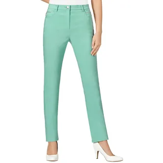 Stretch-Hose STEHMANN, Damen, Gr. 22, Kurzgrößen, grün (mint), 72% Viskose, 25% Polyamid, 3% Elasthan, unifarben, lang, Hosen, Topseller