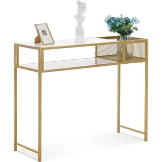 MCombo Konsolentisch Schmal 100 x 30 x 75 gold