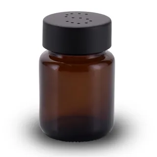 Koffs Design Salzstreuer und Pfefferstreuer Set aus Braunglas - Salt Shaker mit Edelstahl Deckel – Streuer für Pfeffer und Salz - Tischstreuer klein und modern - Salz