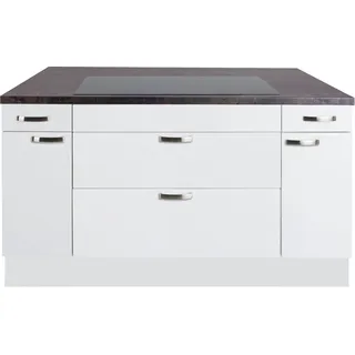 Kücheninsel OPTIFIT "Cara" Komplettküchen-Sets Gr. B/T: 150 cm x 95 cm, weiß (küche: weiß, weiß) Optifit