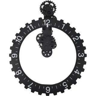 Qcwwy Zahnrad-Wanduhr, 3D-bewegliche Zahnrad-Wanduhr, Große Zahnrad-Stunden-Wanduhr, Moderne Große Wandkunst, Rotierende Mechanische Uhr, Retro, Große Hängende Zahnrad-Uhr, Wandkunst,