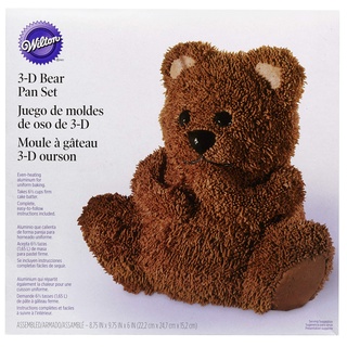 Wilton 3D-Kuchenform mit Teddybär-Motiv, 22 x 25 x 15 cm