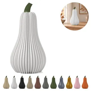 Hoher Kürbis für LED-Teelicht — 16 cm – Weiß - Weiß