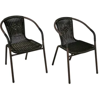 VCM Bistrostuhl Stapelstuhl 53 x 60 x 73 cm dunkelbraun 4 St.