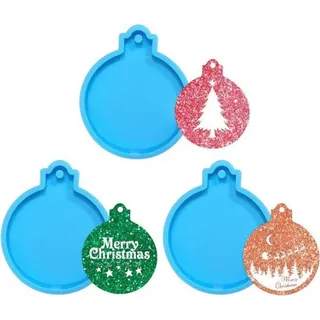 Famanu Silikonformen für Weihnachten - 3 Stück, blau